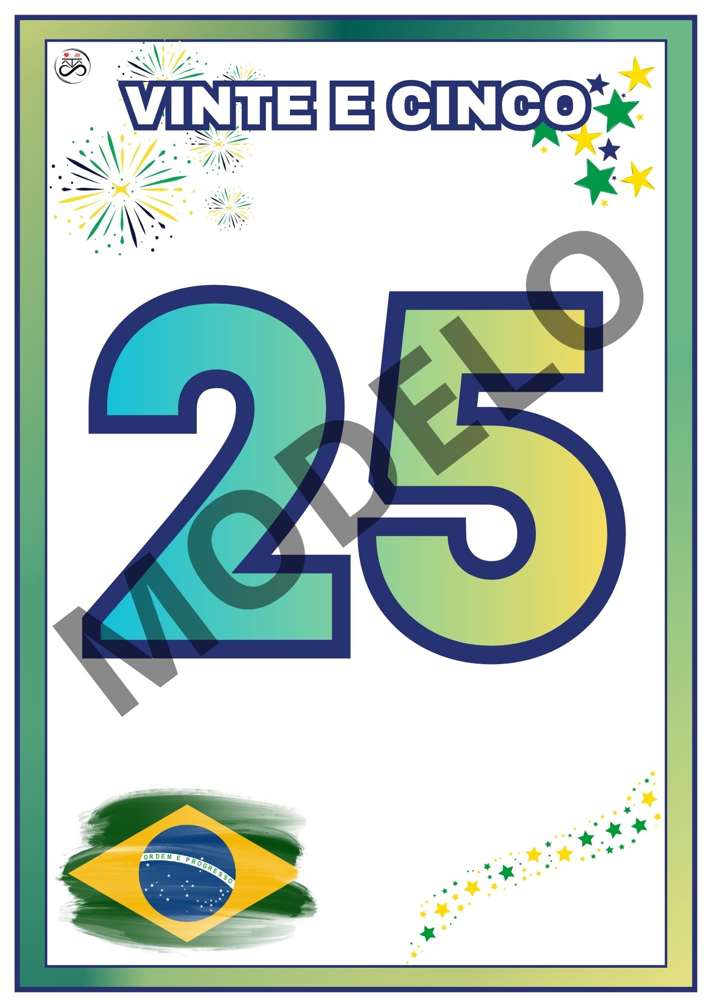 Sequência numérica de 0 a 30 (com escrita dos números) Tema: Rumo ao hexa