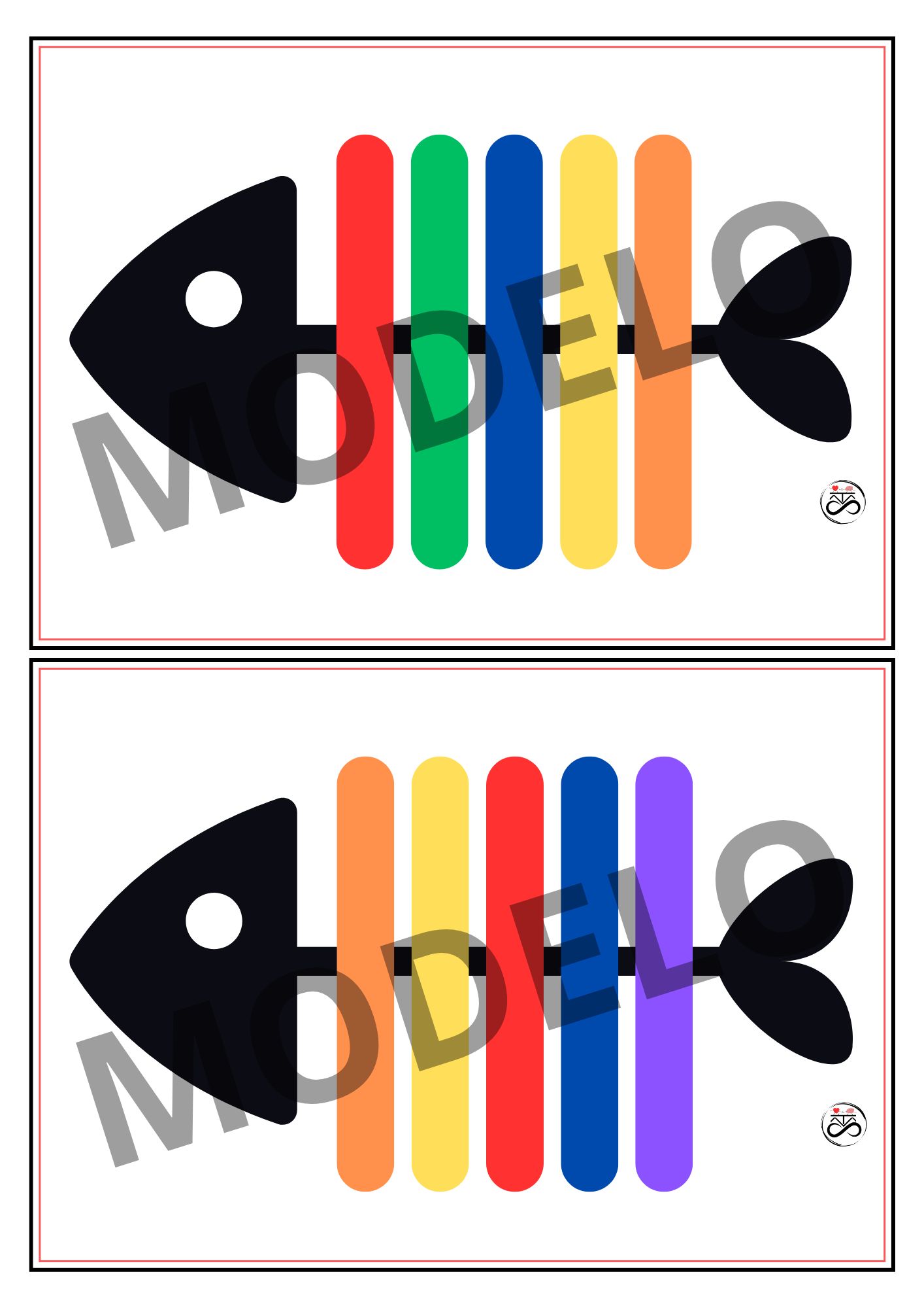 Jogo: Pareamento de cores / Peixes - escamas coloridas