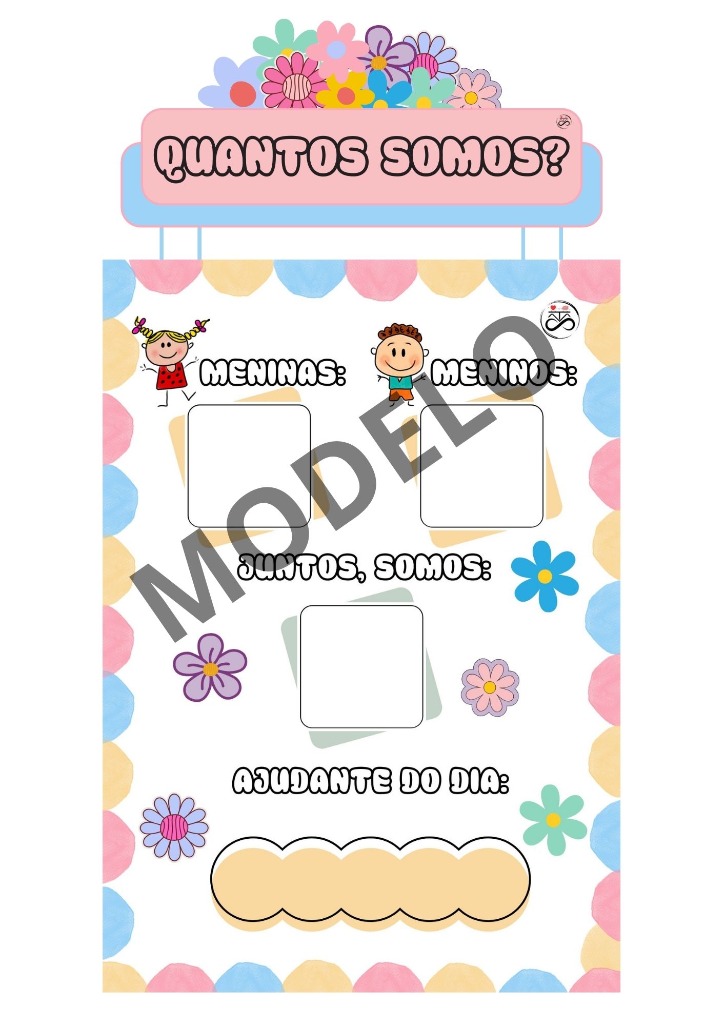 Painéis para sala de aula / Tema: Jardim encantado (flores)
