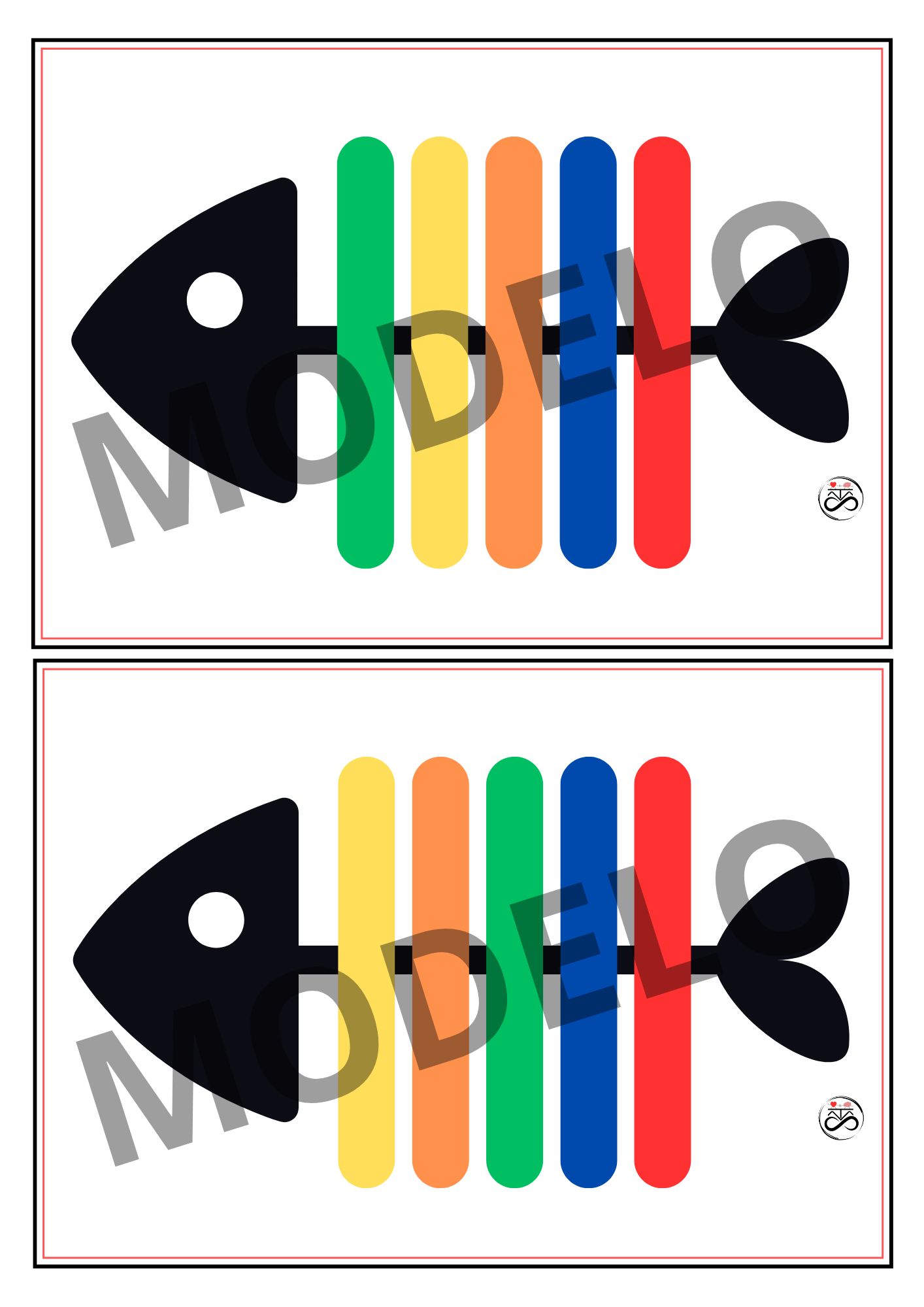 Jogo: Pareamento de cores / Peixes - escamas coloridas