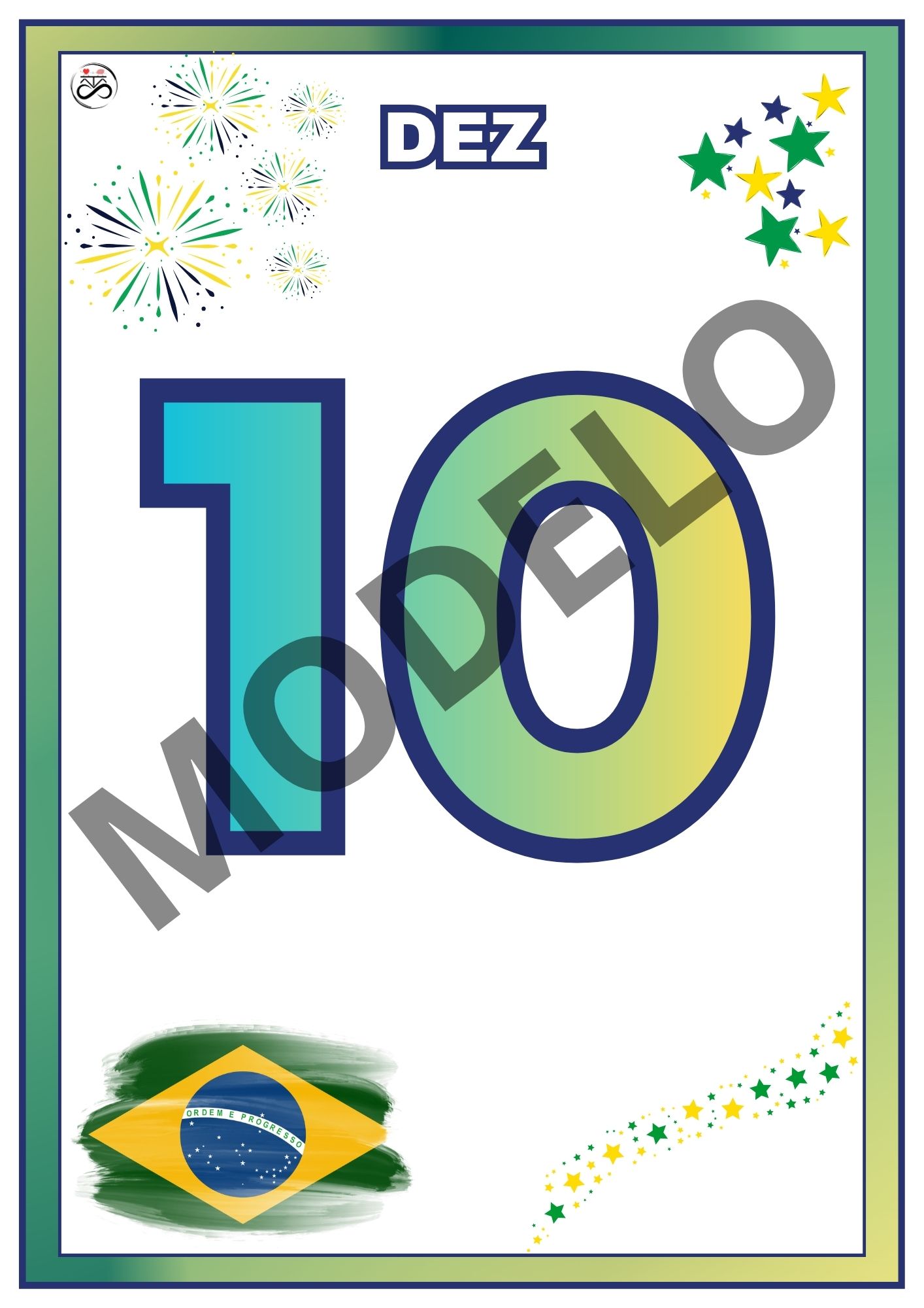 Sequência numérica de 0 a 30 (com escrita dos números) Tema: Rumo ao hexa