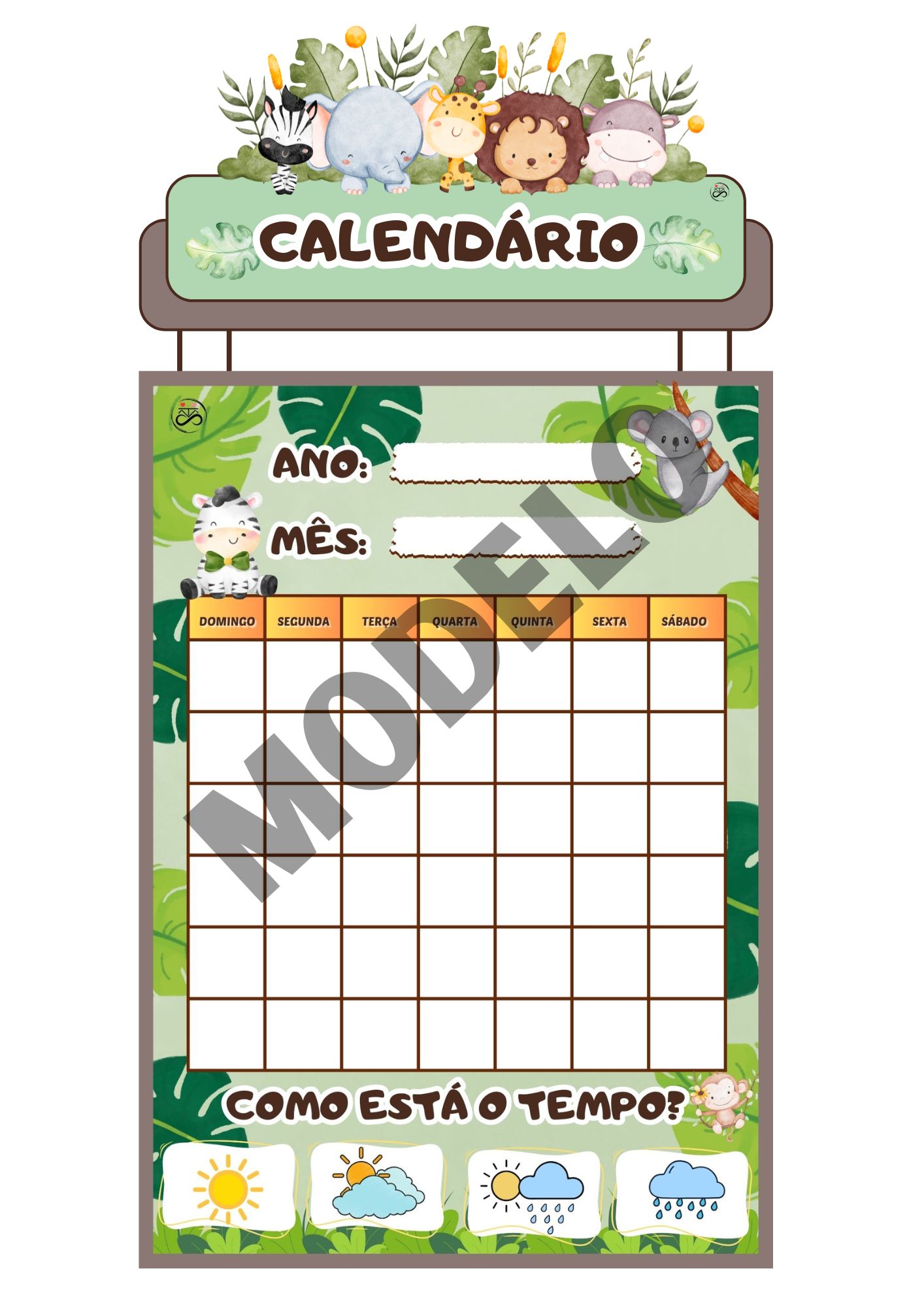 Painel para sala de aula (safari)