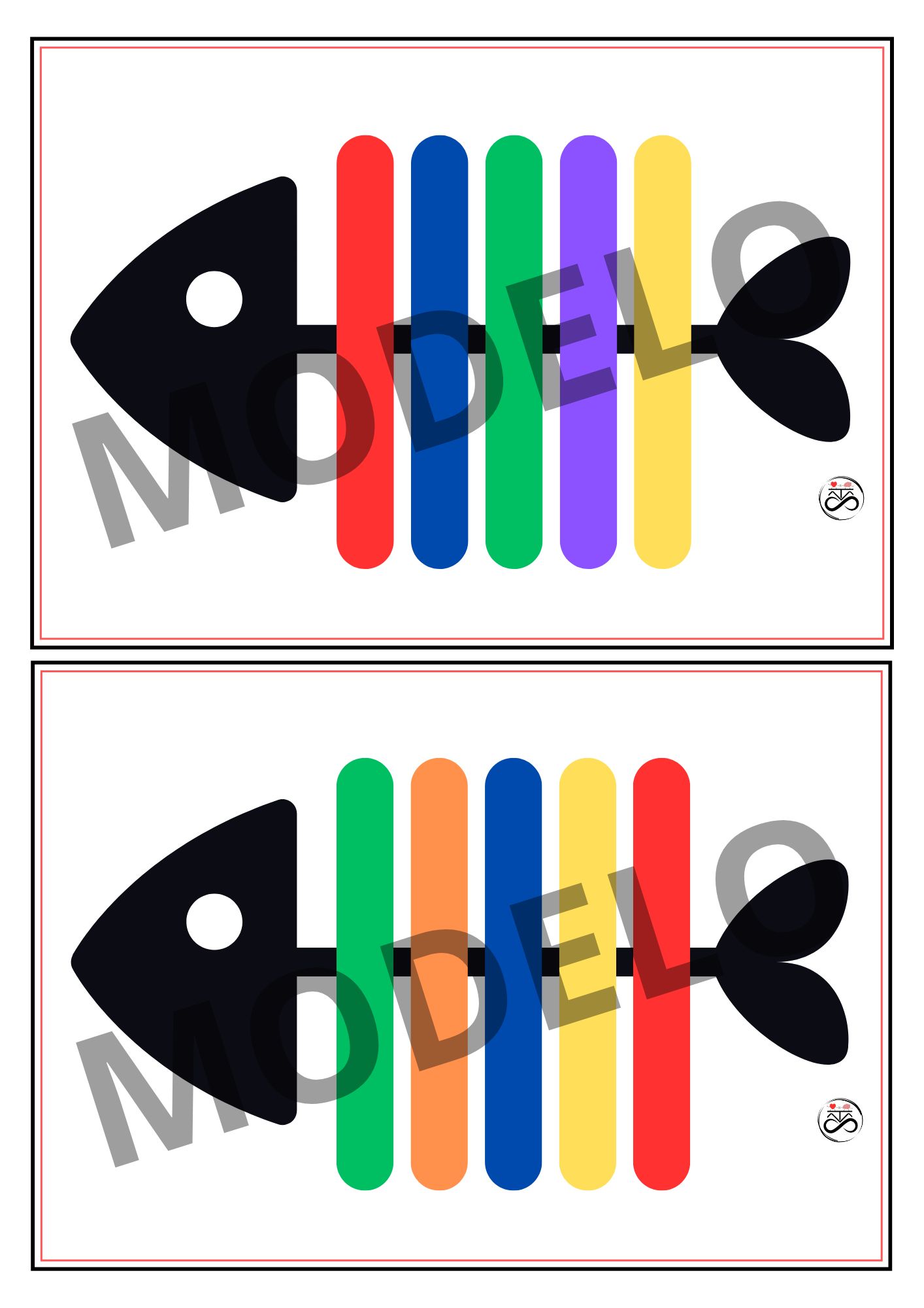 Jogo: Pareamento de cores / Peixes - escamas coloridas