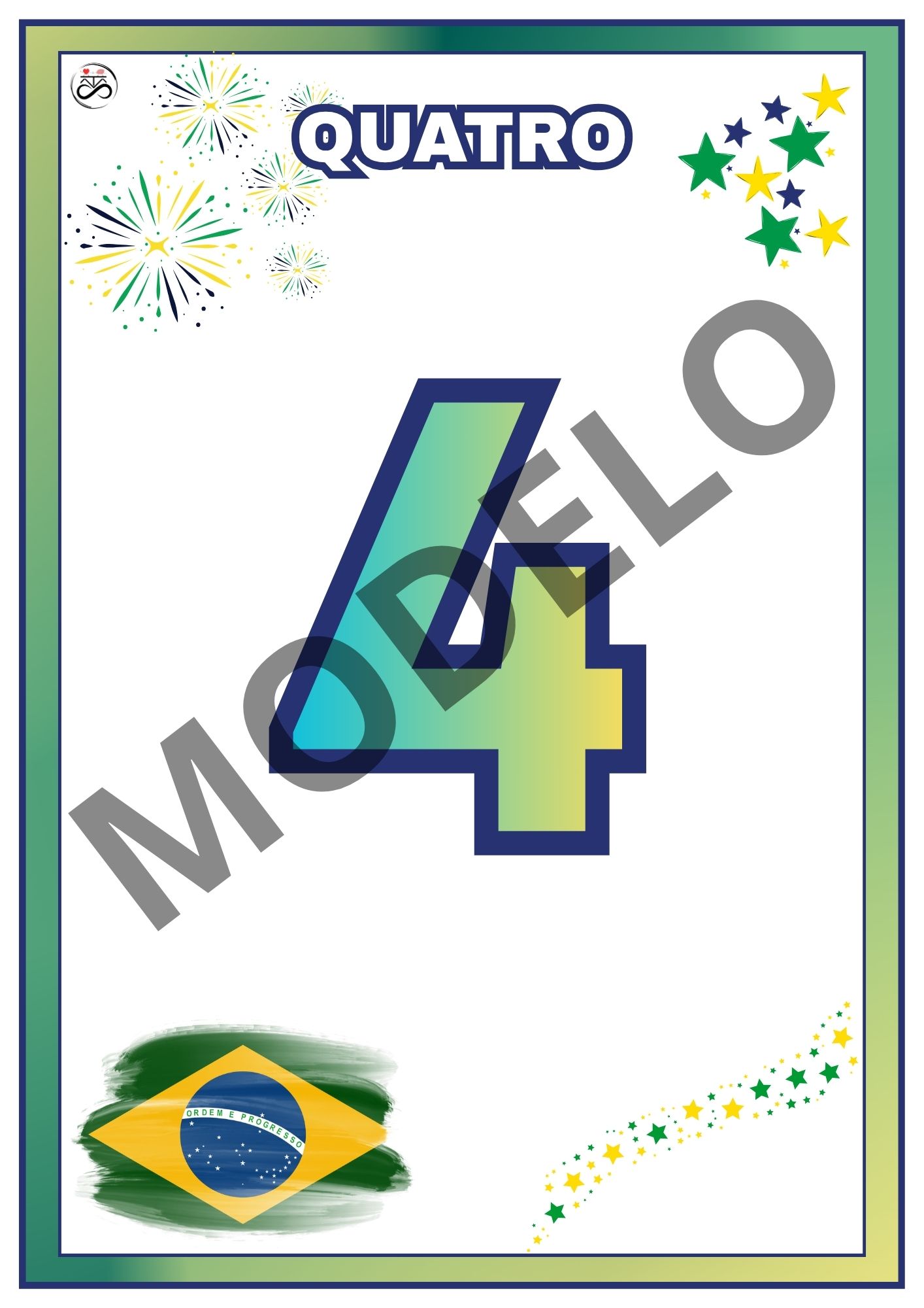 Sequência numérica de 0 a 30 (com escrita dos números) Tema: Rumo ao hexa