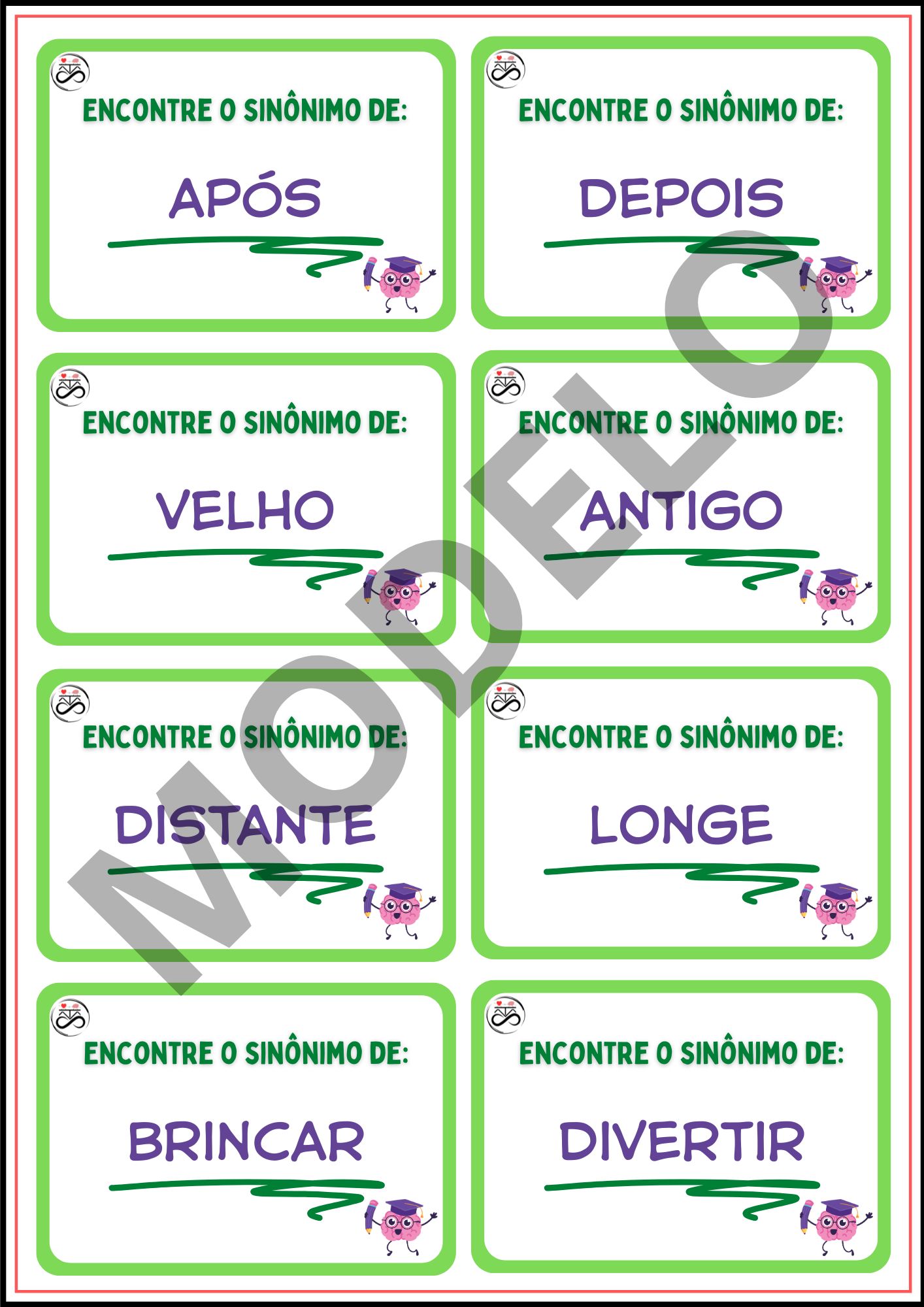 SINÔNINO E ANTÔNIMO - ENCAIXE CERTO!