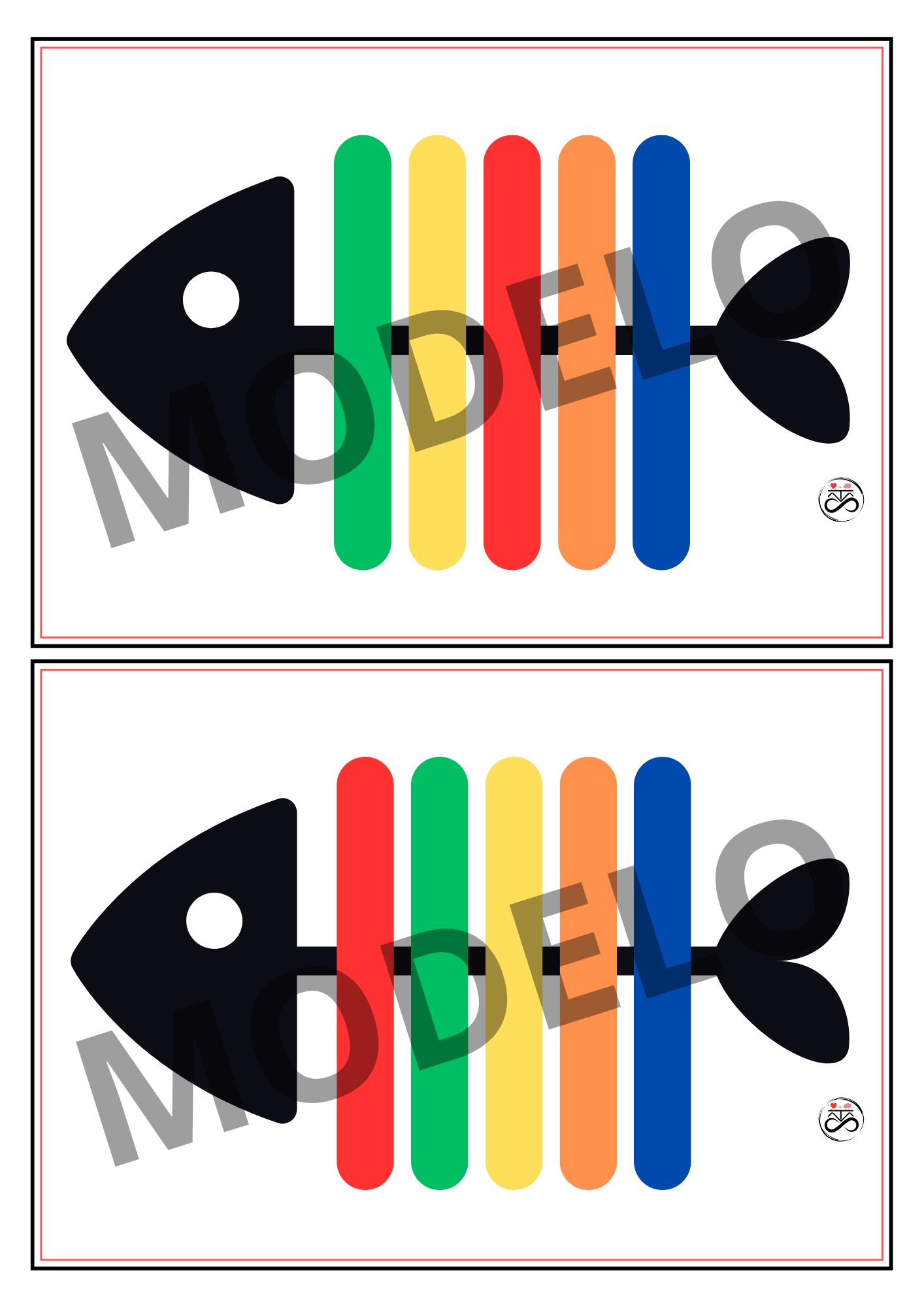 Jogo: Pareamento de cores / Peixes - escamas coloridas