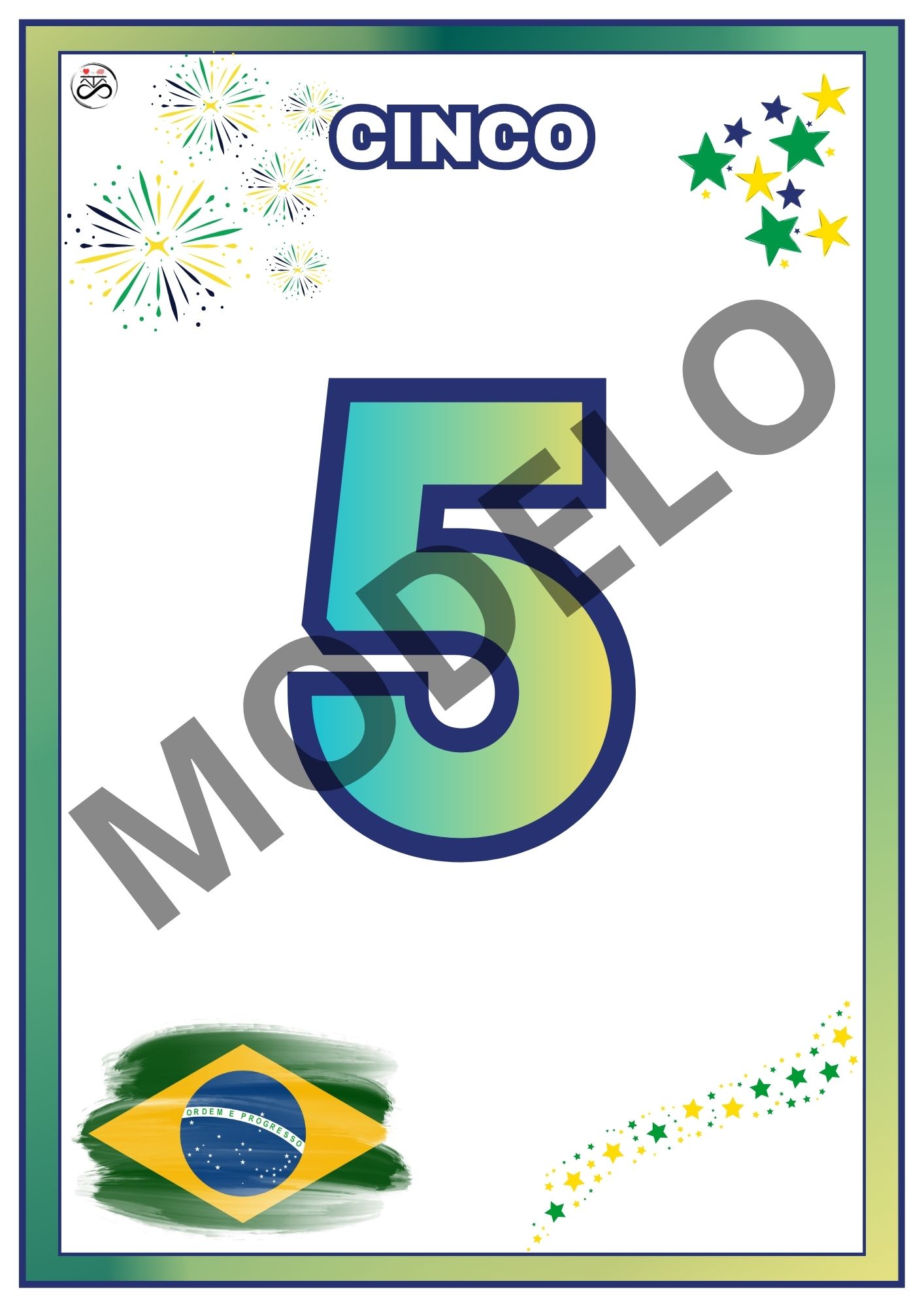 Sequência numérica de 0 a 30 (com escrita dos números) Tema: Rumo ao hexa