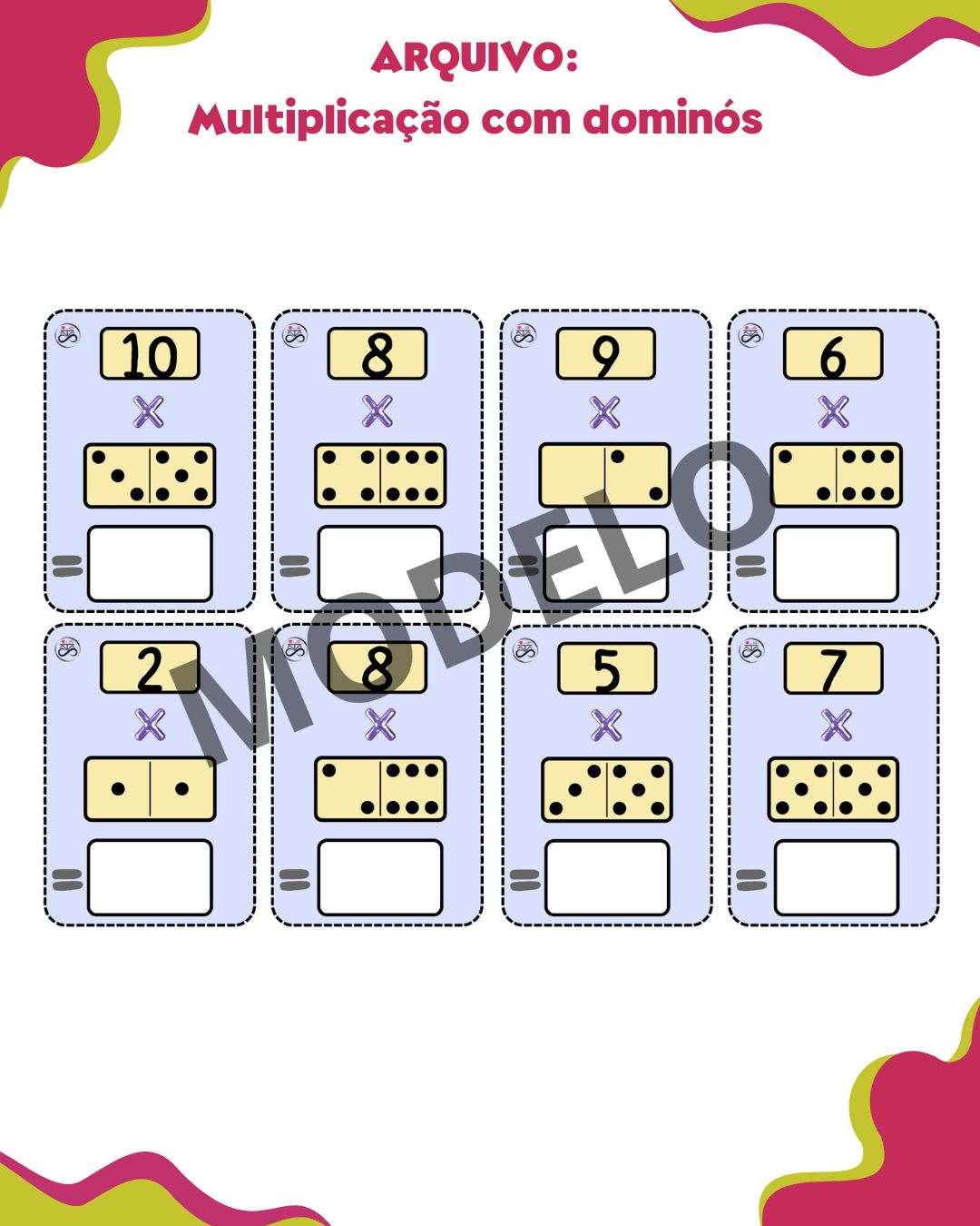 MULTIPLICAÇÃO COM DOMINÓS