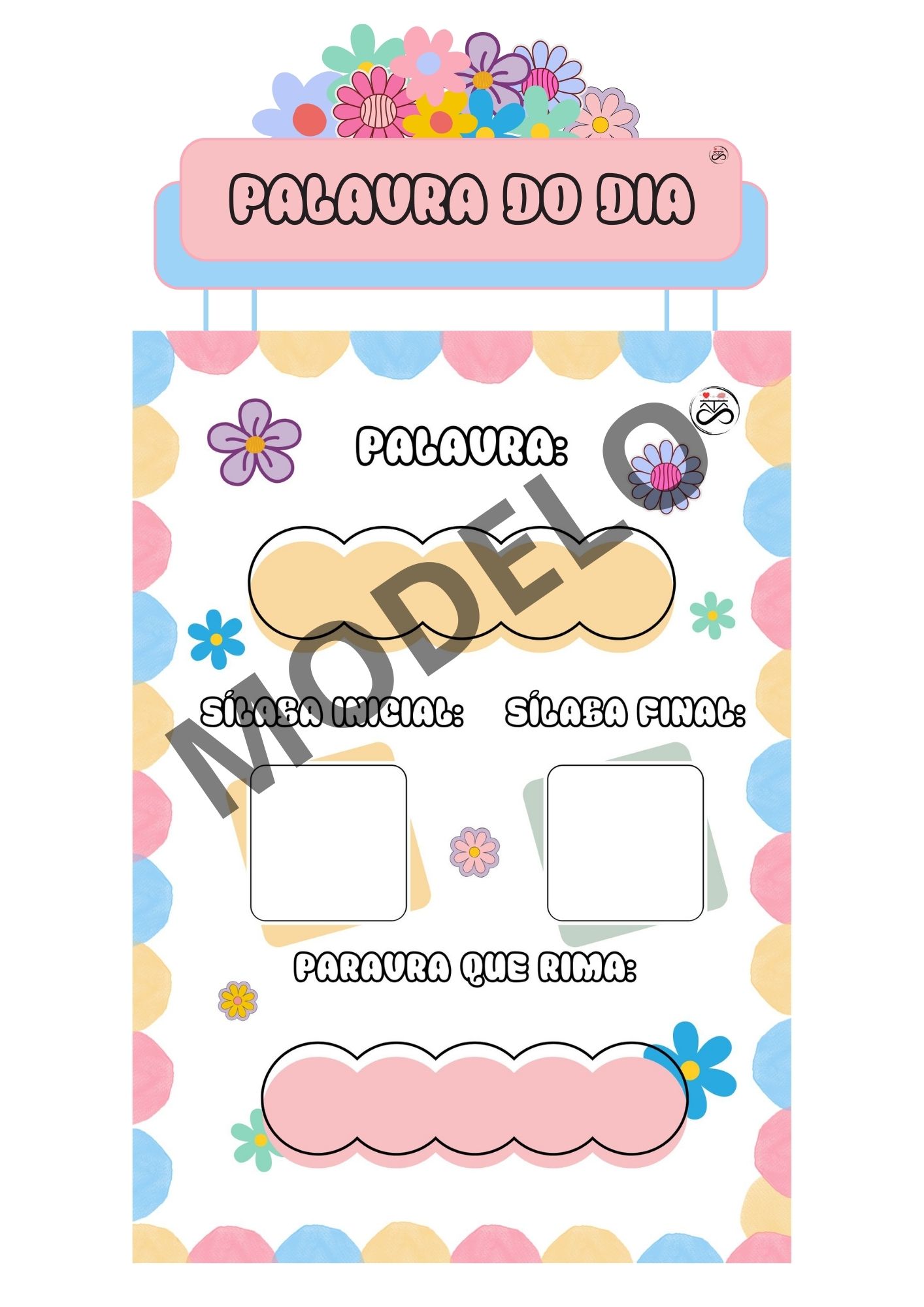 Painéis para sala de aula / Tema: Jardim encantado (flores)