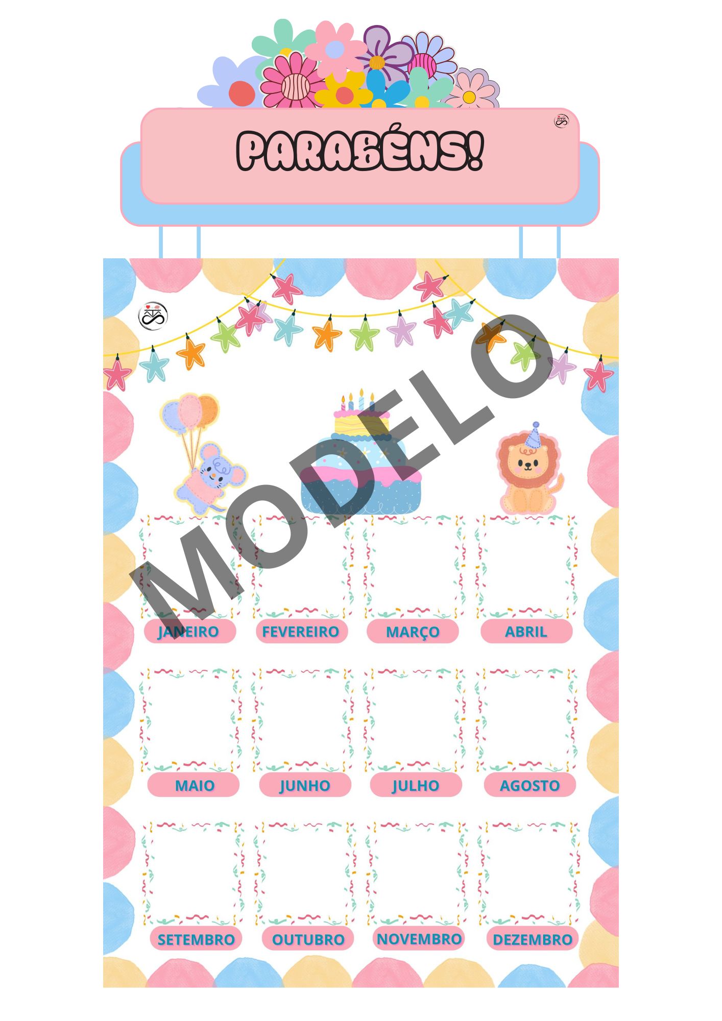 Painéis para sala de aula / Tema: Jardim encantado (flores)