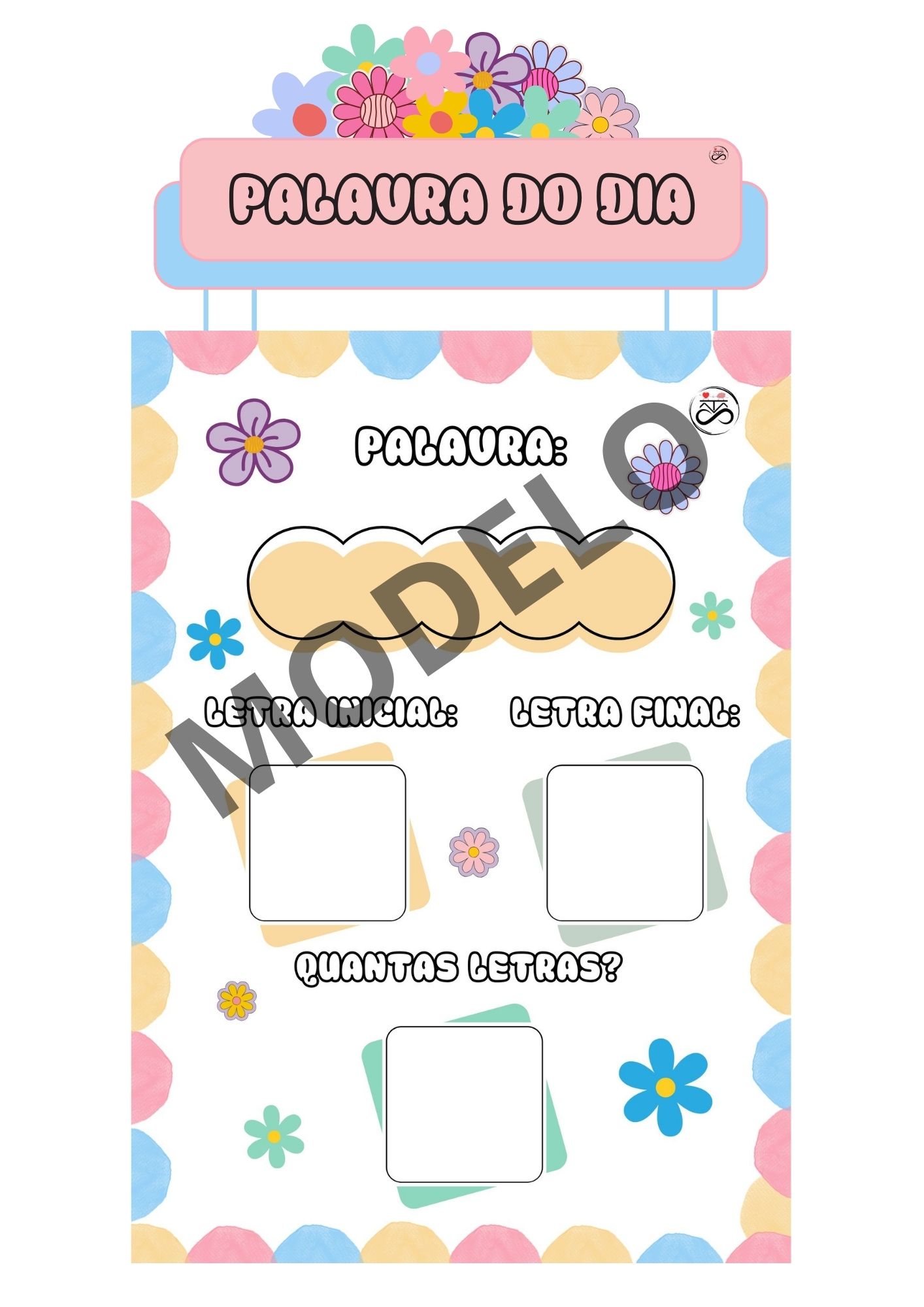 Painéis para sala de aula / Tema: Jardim encantado (flores)