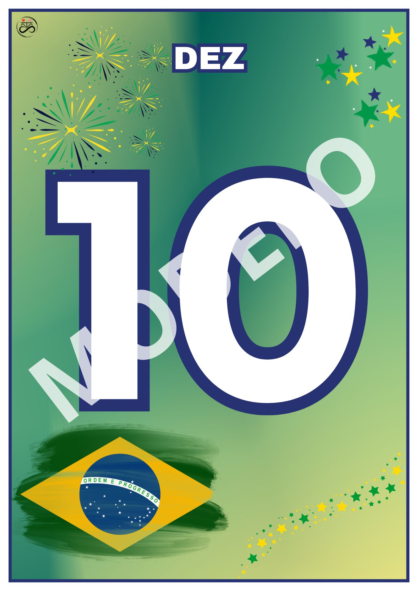 Sequência numérica 0 a 30 / Tema: Rumo ao hexa