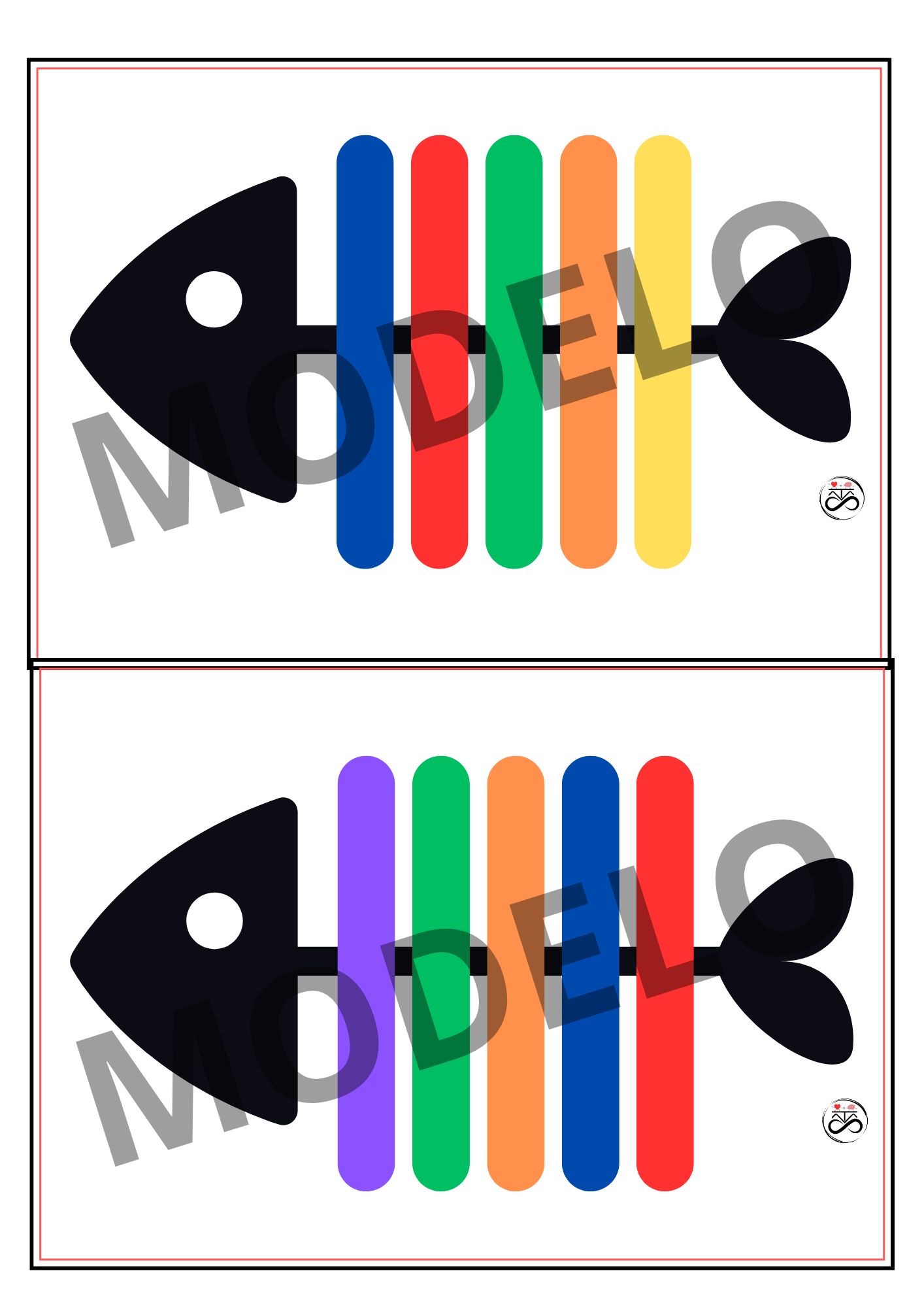 Jogo: Pareamento de cores / Peixes - escamas coloridas
