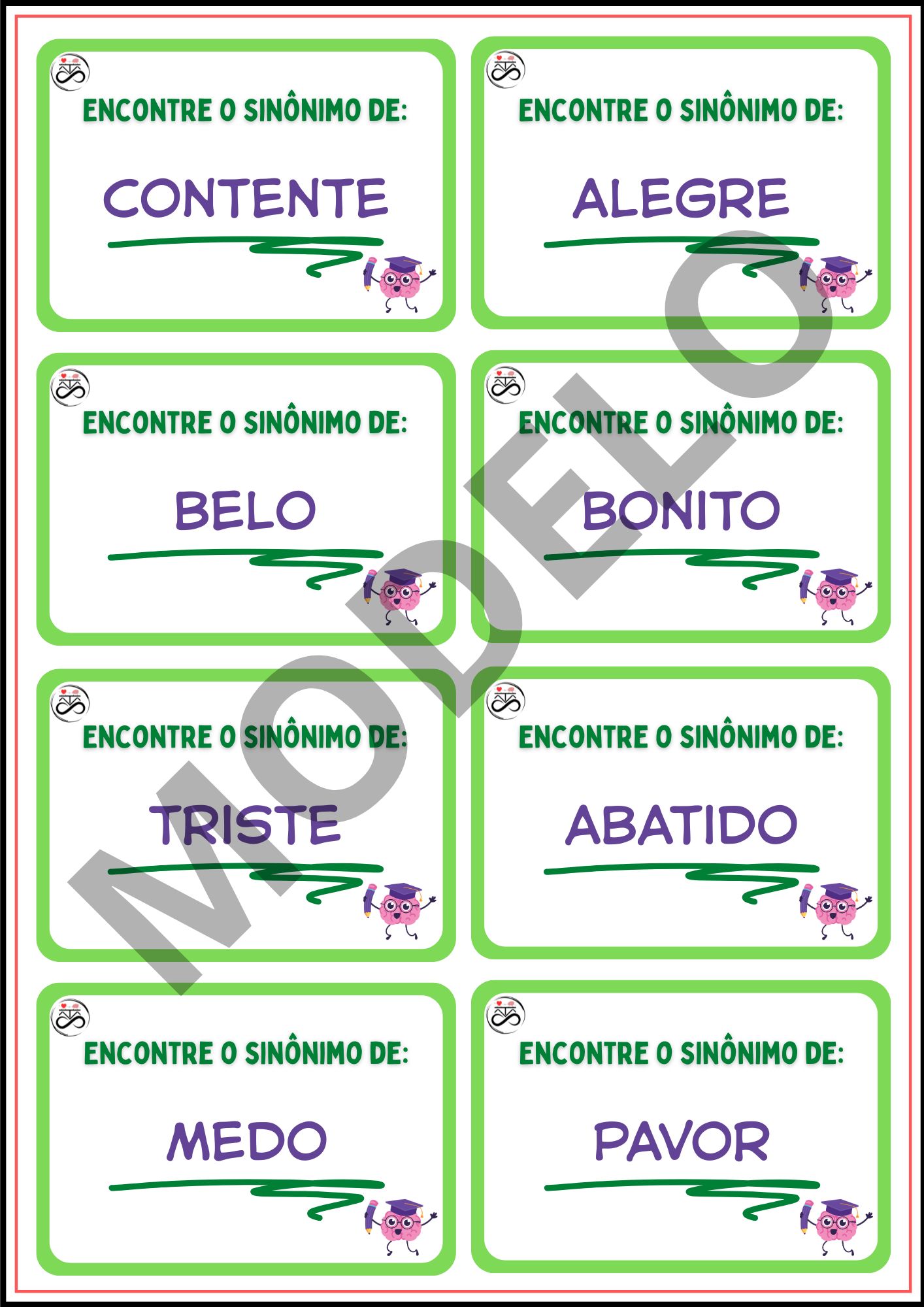 SINÔNINO E ANTÔNIMO - ENCAIXE CERTO!