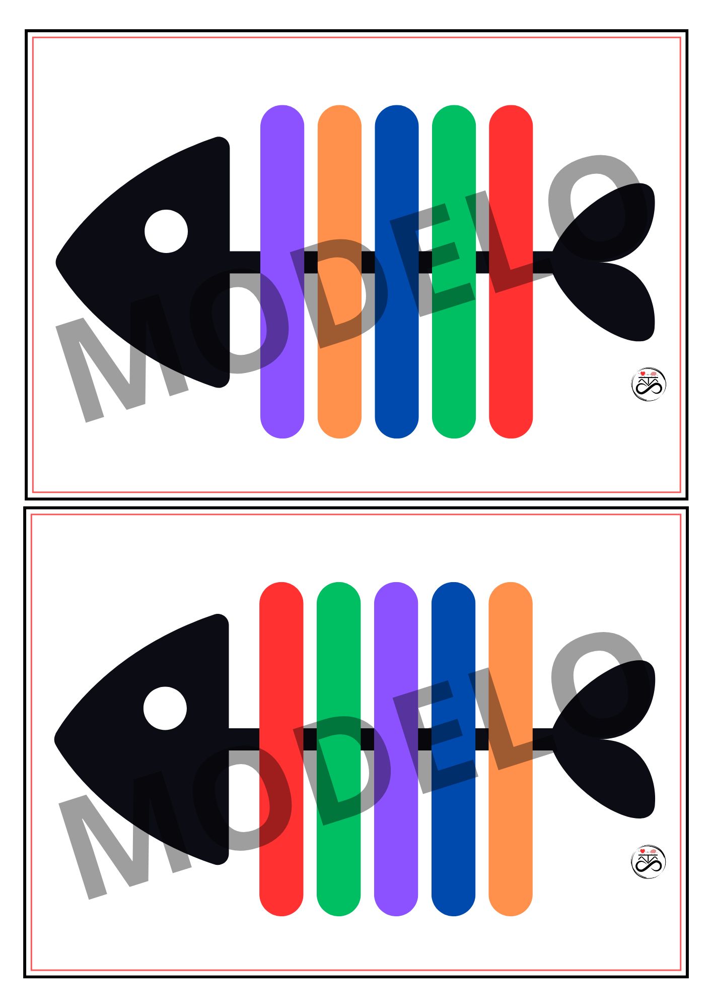 Jogo: Pareamento de cores / Peixes - escamas coloridas