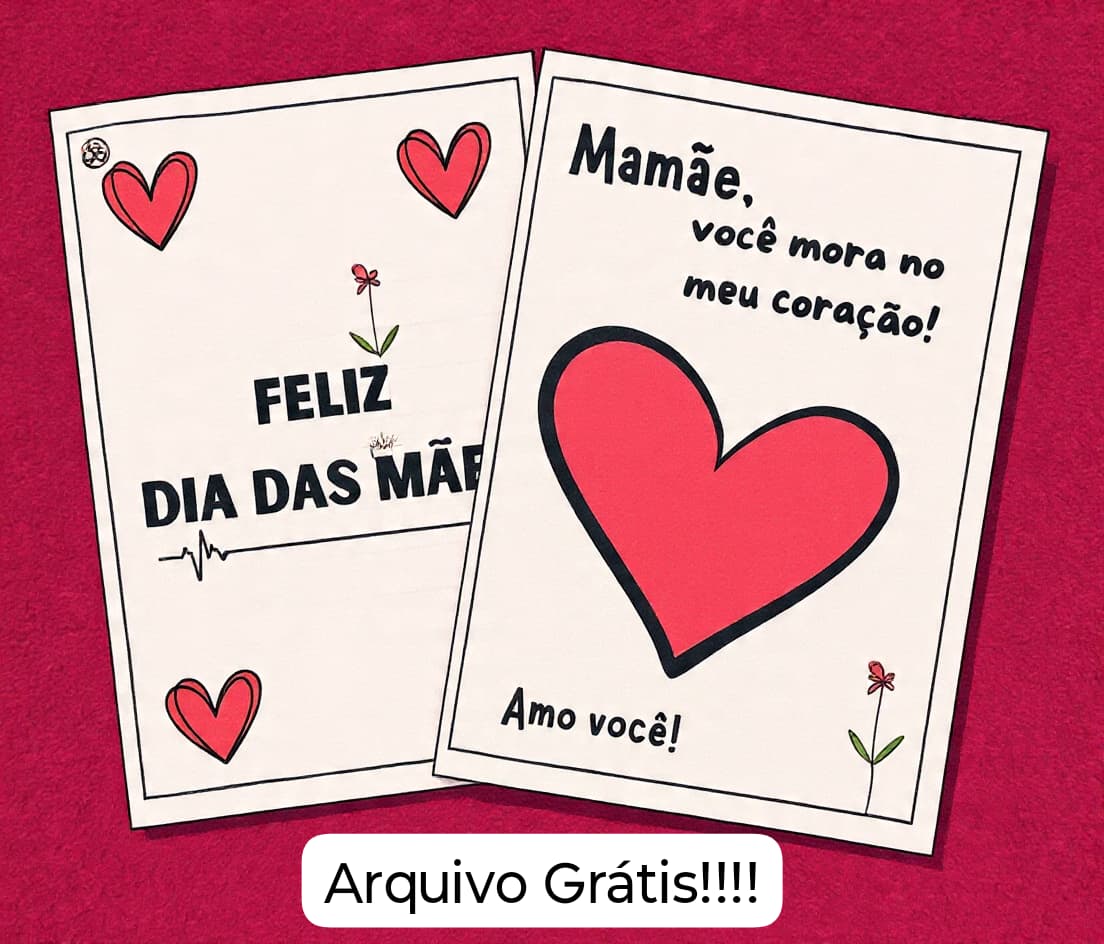 Cartão Dia das Mães/ coração